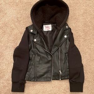 Justice girls size 6/7 black moto jacket